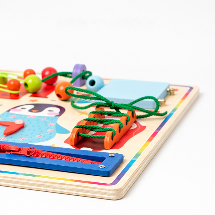 Placă senzorială Montessori– Busy Board din lemn | ZukiToys.ro [4]