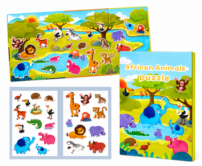 Planșă educativă magnetică cu animale sălbatice – 25 piese [2]