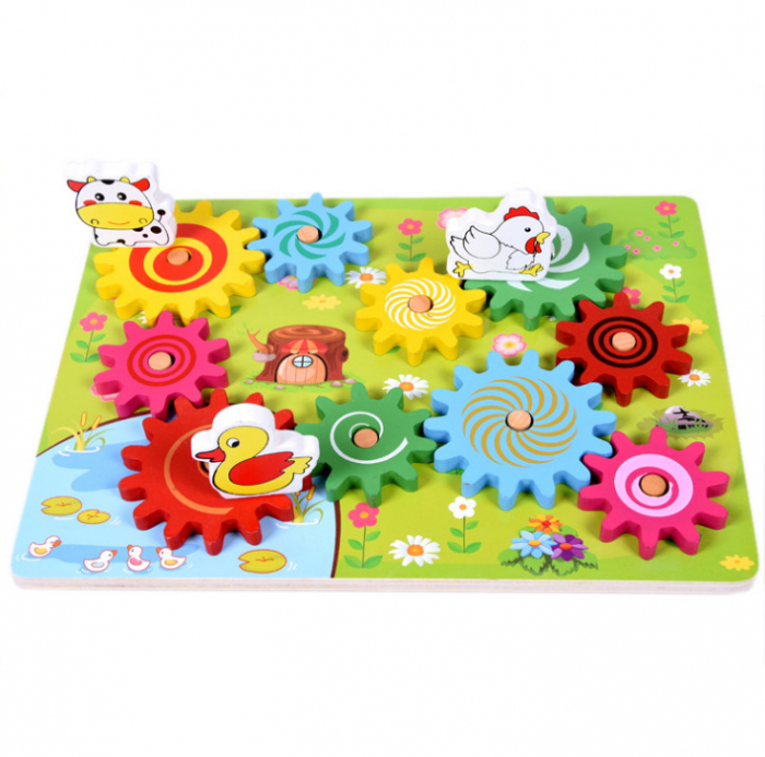 Puzzle 3D Animale pe roți zimtate – Joc mecanic din lemn | ZukiToys.ro [1]