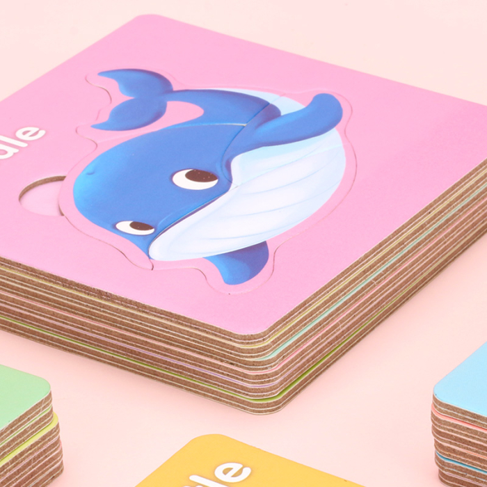 Puzzle educativ 6 în 1 cu animale marine pentru asociere și învățare prin joacă [5]