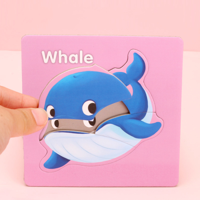 Puzzle educativ 6 în 1 cu animale marine pentru asociere și învățare prin joacă [3]