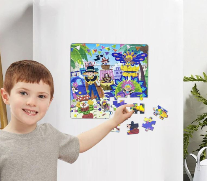 Puzzle educativ cu scenă de carnaval și personaje vesele, 147 piese [4]