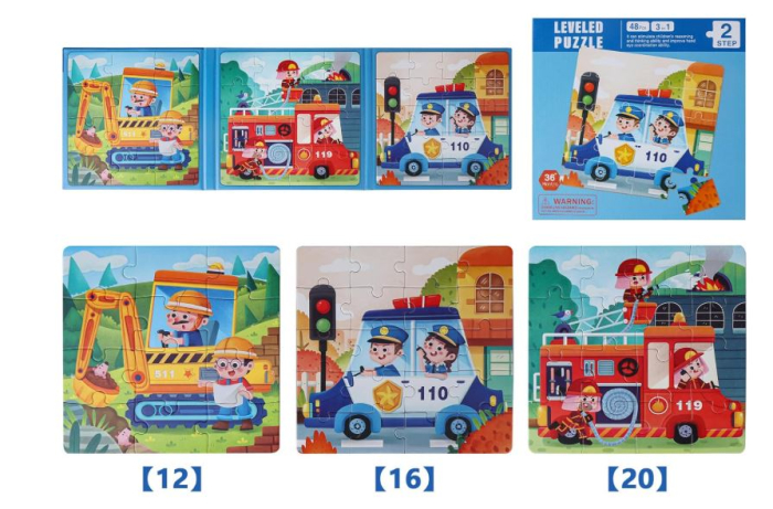 Puzzle magnetic educativ 3 în 1 cu profesii, 48 piese [3]