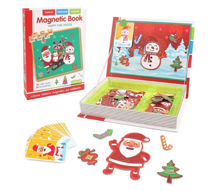 Puzzle magnetic educativ „Craciun” - Activitate Montessori 3 ani+ [2]
