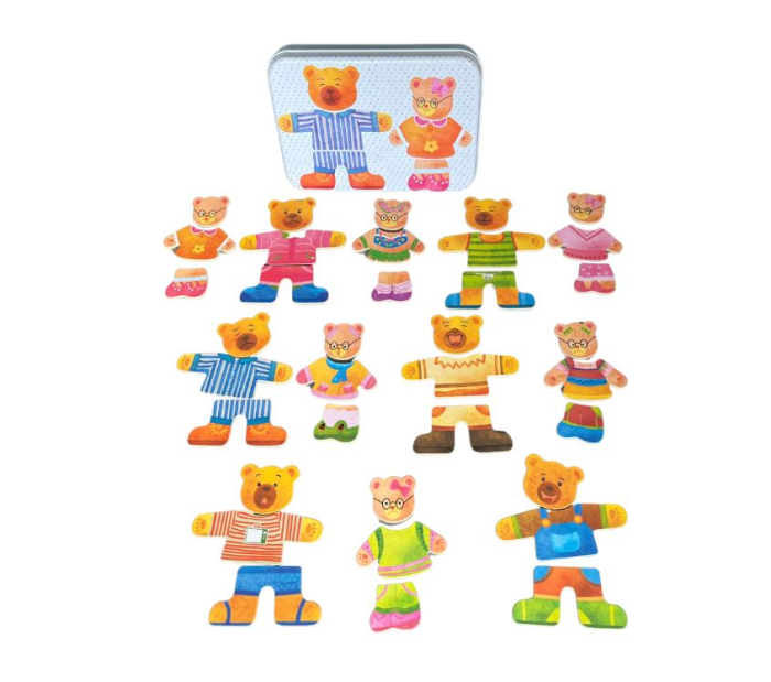 Puzzle magnetic educativ „Îmbracă ursuleții” cu haine interschimbabile [2]