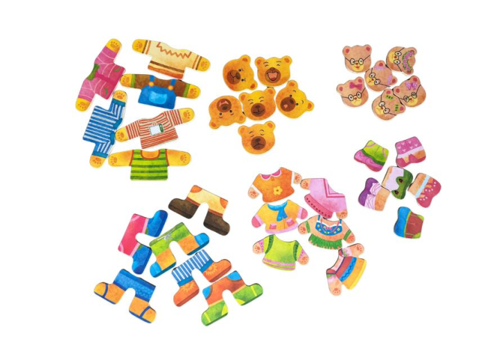 Puzzle magnetic educativ „Îmbracă ursuleții” cu haine interschimbabile [5]