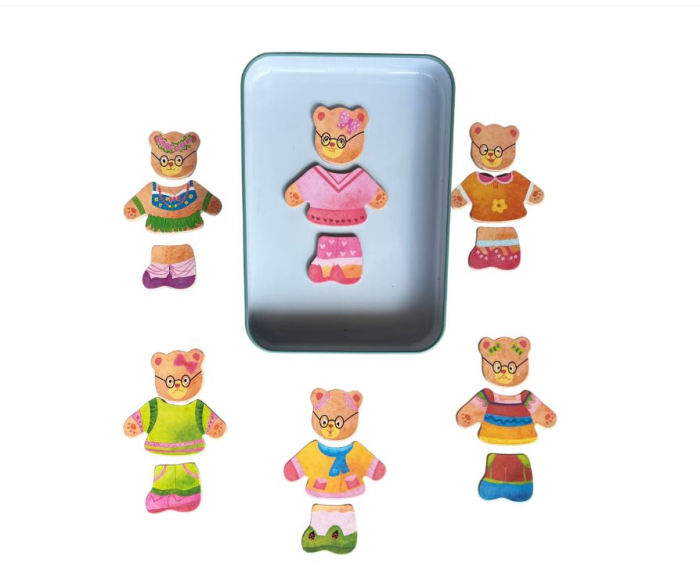 Puzzle magnetic educativ „Îmbracă ursuleții” cu haine interschimbabile [4]