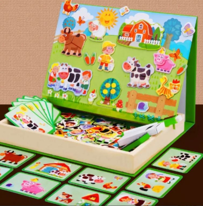 Puzzle magnetic tip carte – Animale de la fermă [2]