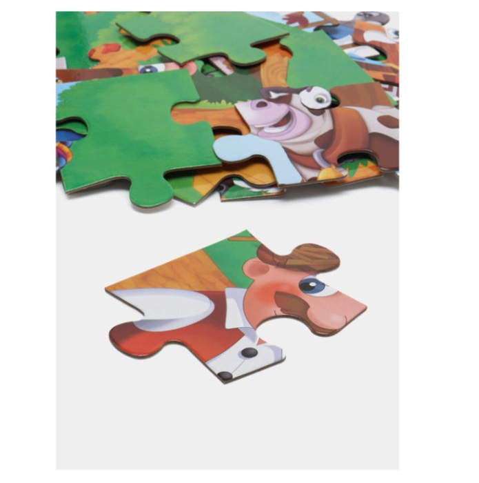 Puzzle Uriaș de Podea cu Animale Domestice, 48 Piese - 3 ani + [3]