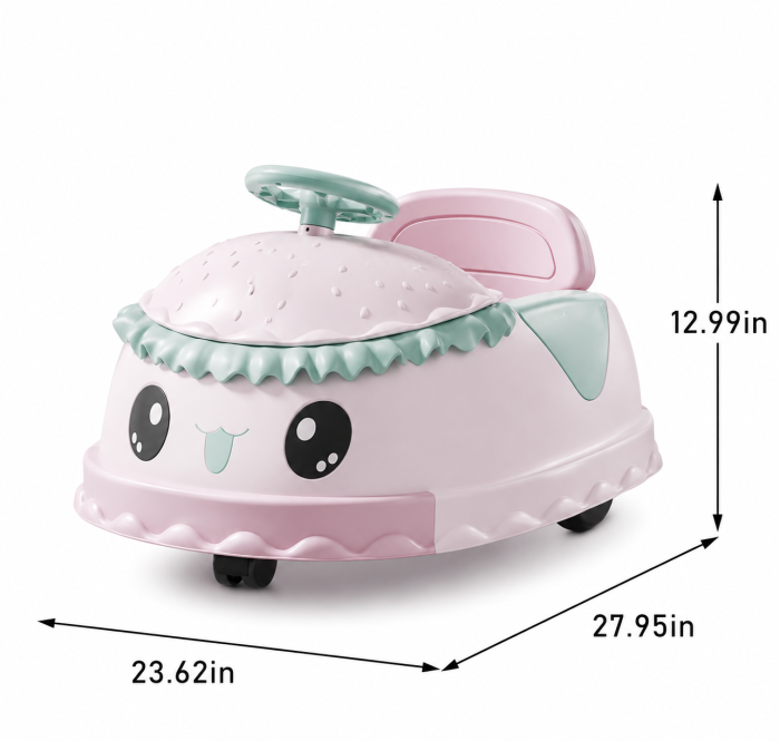 Ride-on electric rotativ 360° cu telecomandă și lumini - Mov [6]