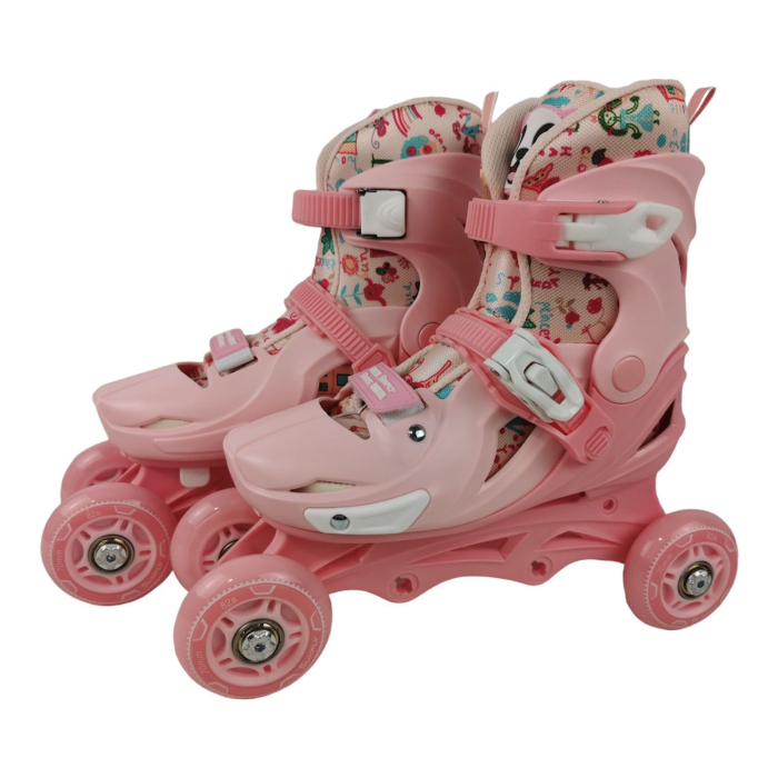 Role reglabile 2 în 1 cu protecții complete ( mărime M ) - Model Panda Pink Candy [2]