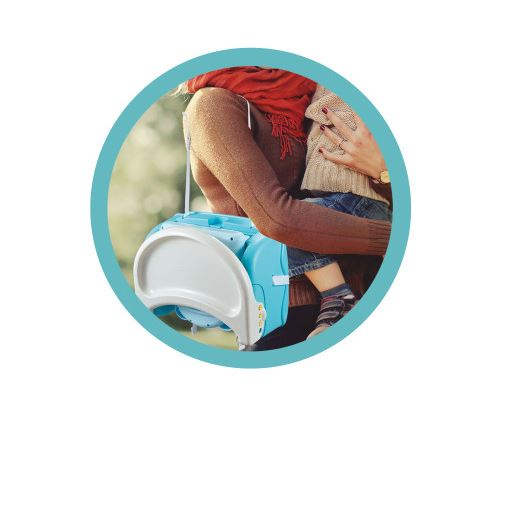 Scăunel de masă portabil tip ursuleț pentru bebeluși și copii [4]