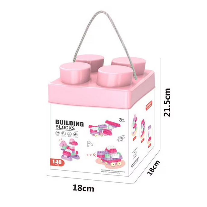 Set 140 de piese de construit pentru copii – multicolore cu cutie de depozitare 36+ [3]