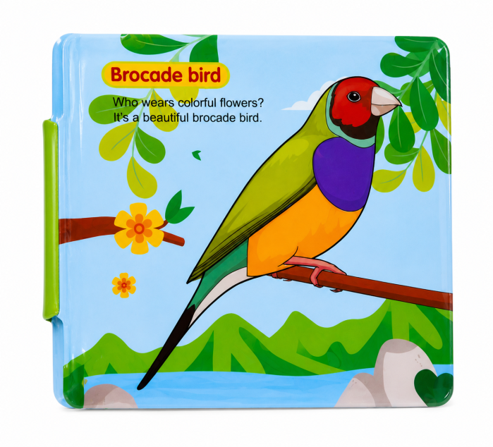 Set 2 cărticele de baie Numbers & Brocade Bird pentru bebeluși [2]