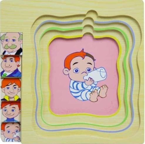 Set 5 puzzle din lemn – învățarea etapelor vieții [5]