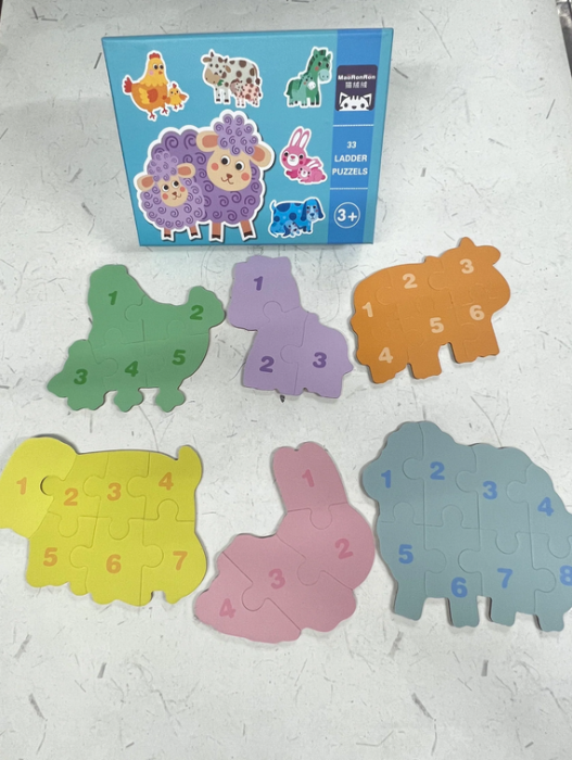 Puzzle educativ din lemn - 6 puzzle animale domestice [2]