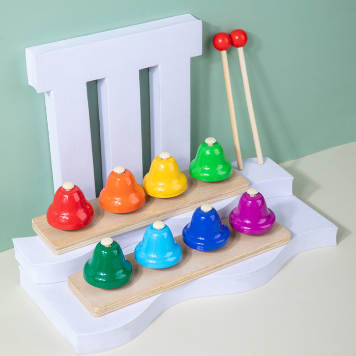 Set 8 clopoței muzicali pentru copii – 8 note, multicolor, 3+ ani [3]