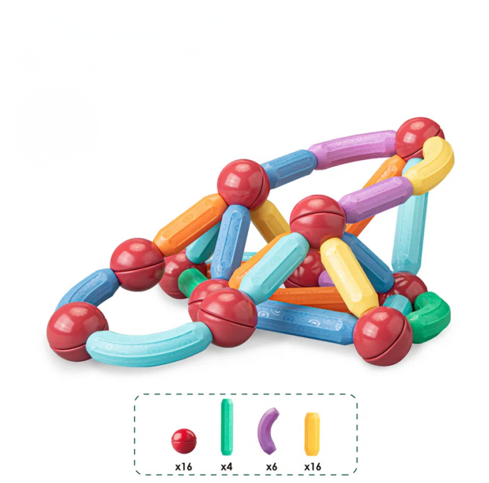 Set bețișoare magnetice pentru construcții creative Magnetic Sticks, 42 piese [2]