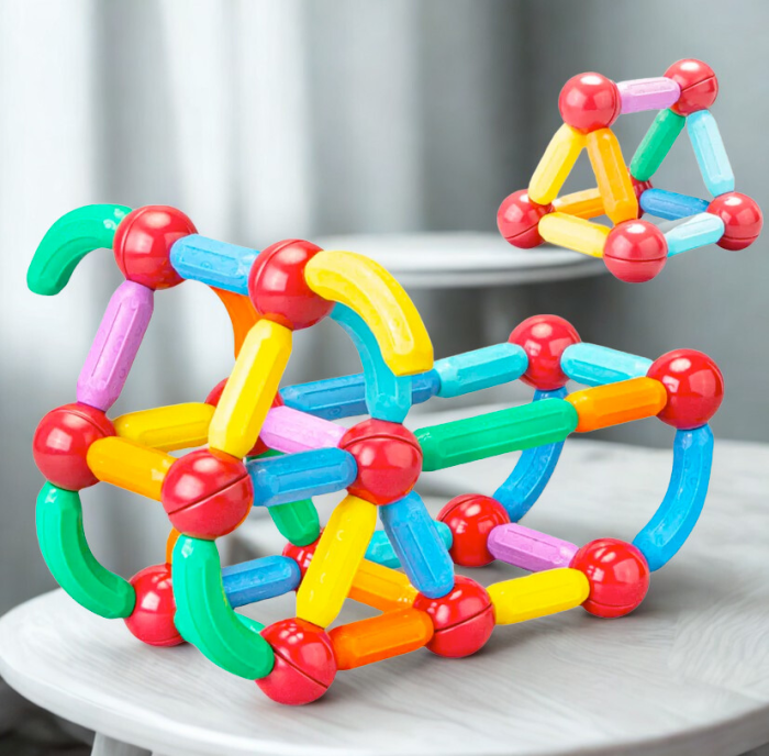Set bețișoare magnetice pentru construcții creative Magnetic Sticks, 53 piese [2]