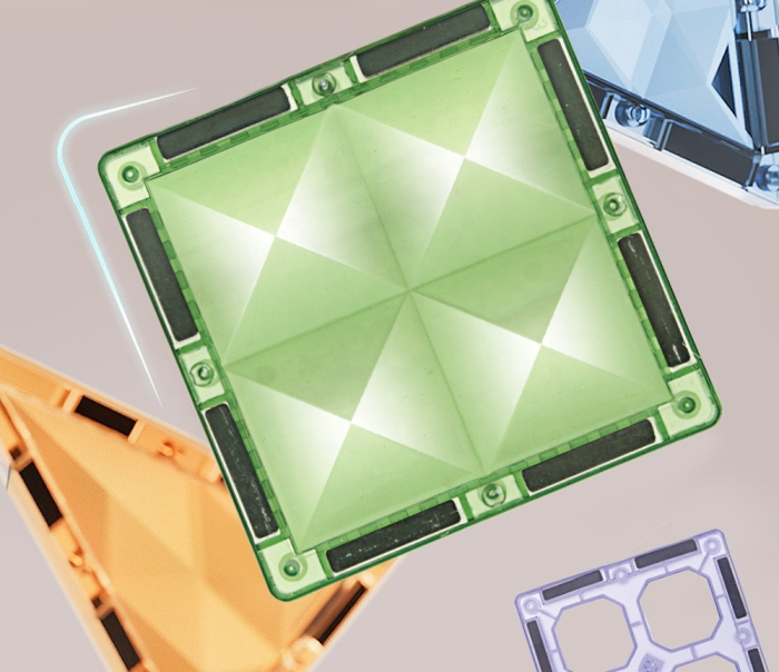 Set Blocuri Magnetice – 72 piese, Joc Constructie STEM (TREN) [4]