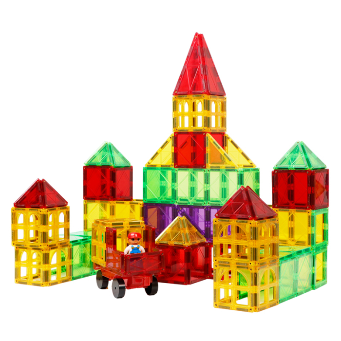 Set Blocuri Magnetice – 80 piese, Joc Constructie STEM (CASTEL) [3]