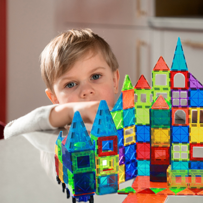 Set Blocuri Magnetice – 80 piese, Joc Constructie STEM (CASTEL) [4]