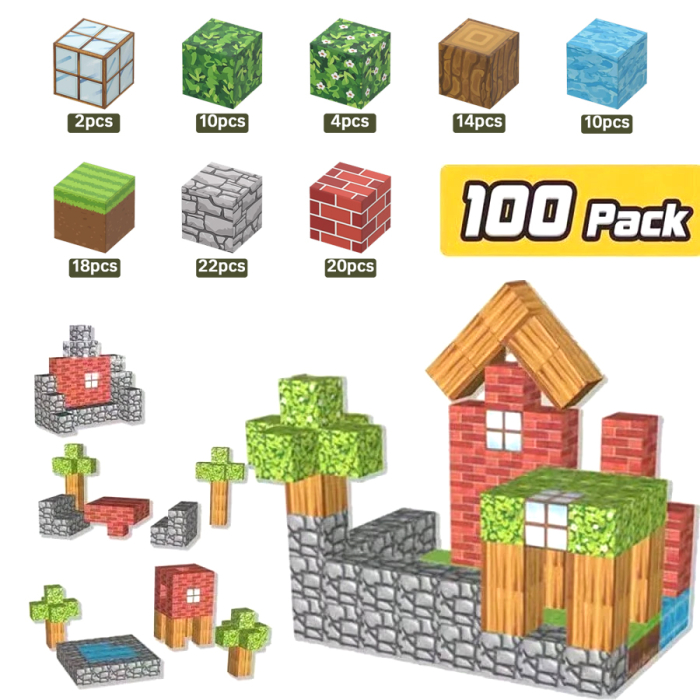 Set blocuri magnetice de construcție - 100 de piese [4]