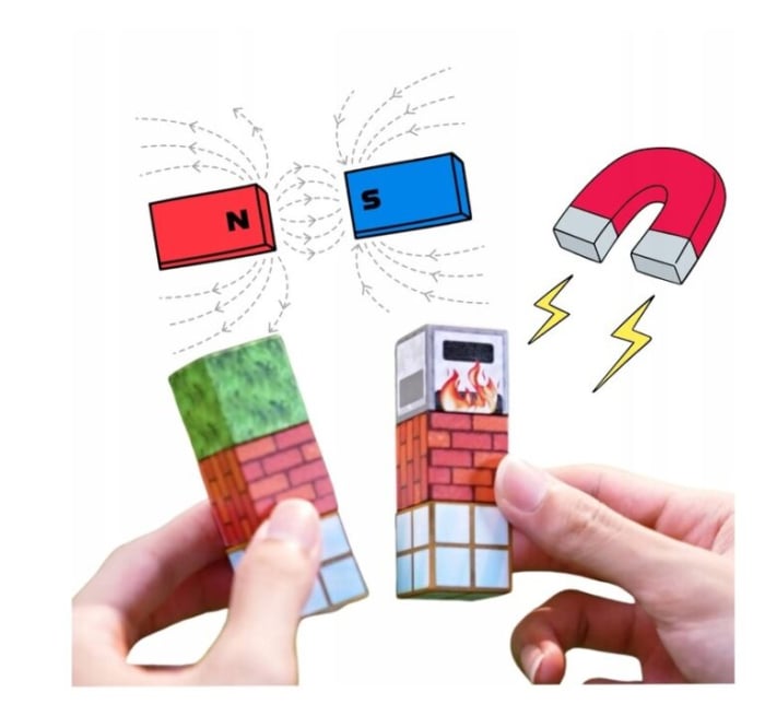 Set Blocuri Magnetice Minecraft – între 48 și 114 piese, Joc STEM [6]