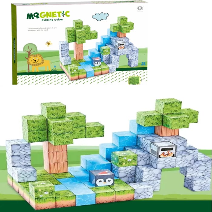 Set Blocuri Magnetice Minecraft – între 48 și 114 piese, Joc STEM [1]