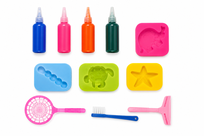 Set creativ Water Spirit cu 4 culori și matrițe tematice – Kit pentru figurine gelatinoase colorate [2]