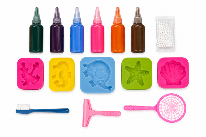 Set creativ Water Spirit cu 6 culori și matrițe tematice – Kit pentru figurine gelatinoase colorate [2]
