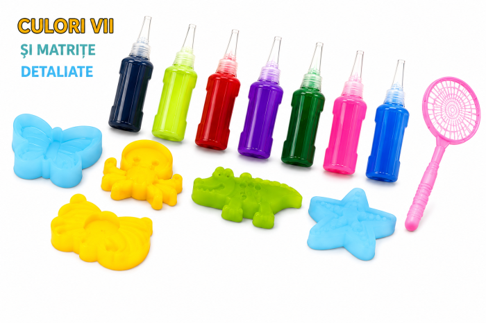 Set creativ Water Spirit cu 8 culori și matrițe marine – Kit pentru figurine gelatinoase colorate [3]