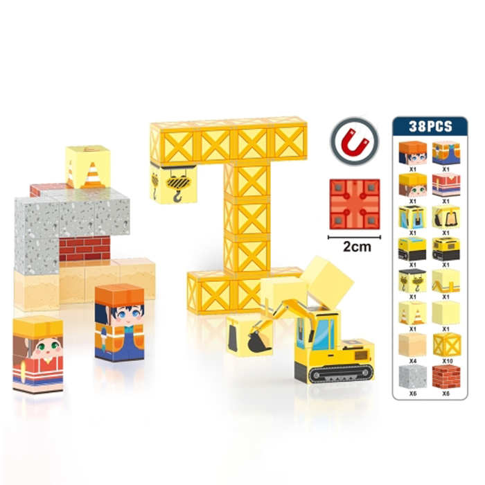 Set Cuburi Magnetice Travel, Joc Construcție STEM 3+ | ZukiToys [2]