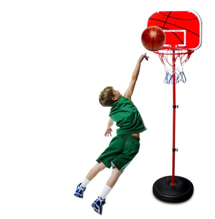 Set de baschet cu înălțime reglabilă până la 202 cm, minge și suport stabil [2]