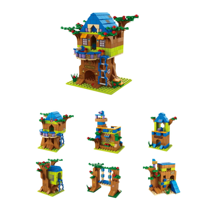 Set de construcție căsuță în copac 6 în 1 cu 1000 piese [4]