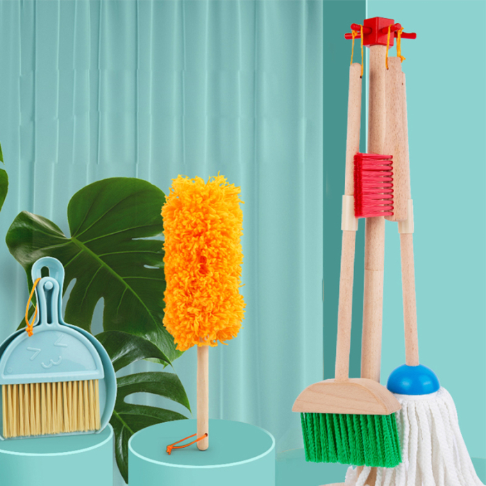 Set de Curățenie in lemn pentru copii – Mătură, Stativ și Accesorii [3]