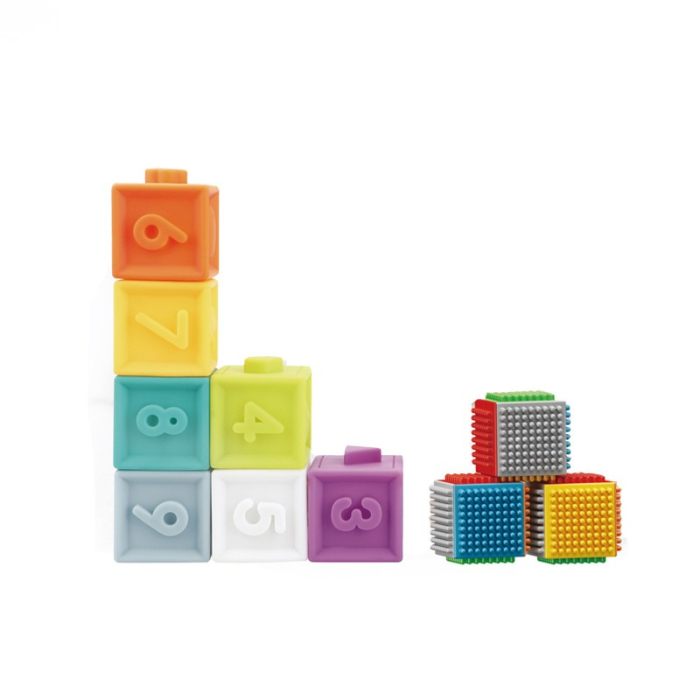 Set de jucării senzoriale pentru bebeluși 32 piese cu cuburi și elemente interactive [2]