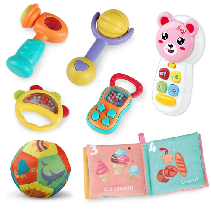 Set jucării senzoriale pentru bebeluși - 7 piese cu elemente interactive [3]
