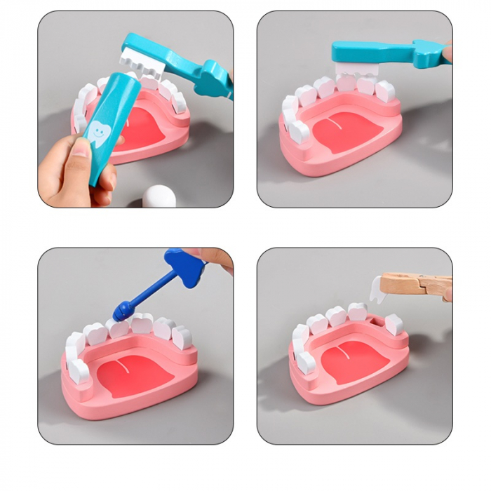 Set doctor si dentist din lemn cu ambulanta educativa copii 3 ani+ [6]