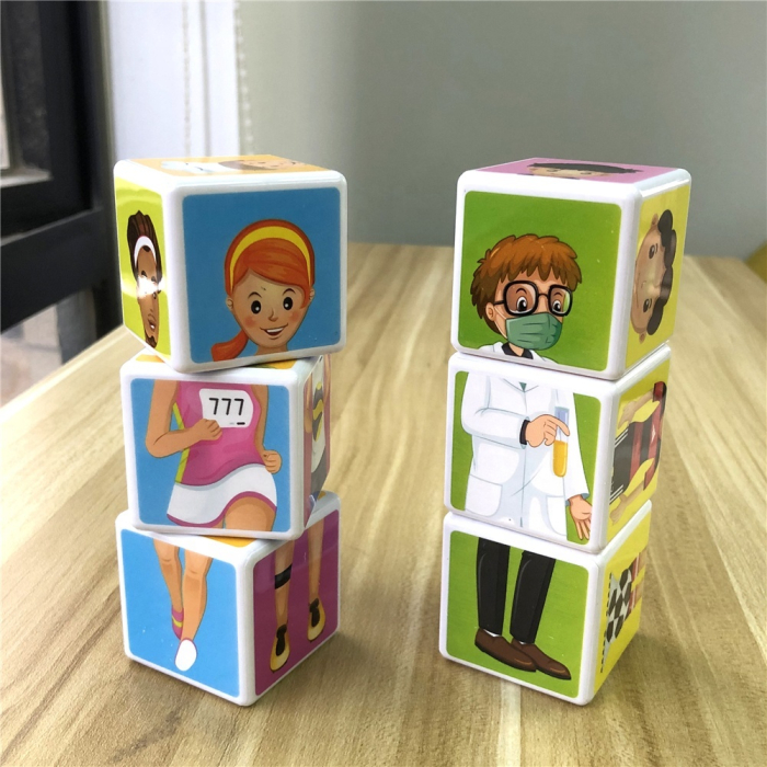 Set educativ cu 6 cuburi magnetice „Descoperă Meseriile” , 3 ani+ [4]