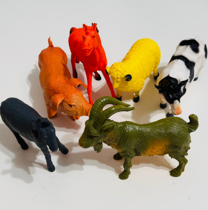 Set figurine educative – 6 animale de la fermă multicolore [1]