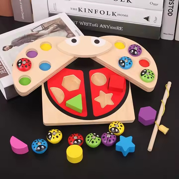 Set Joc Buburuza Magnetic Montessori cu Forme Geometrice [2]