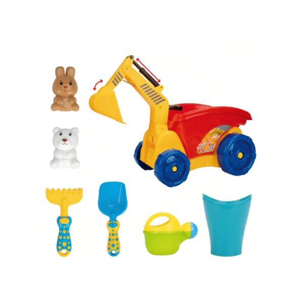 Set jucărie excavator pentru nisip cu accesorii pentru construcții și joacă în aer liber [3]