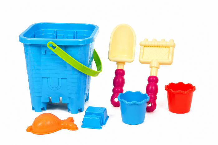 Set jucării de plajă cu găleată mare și accesorii – 9 piese pentru nisip [2]