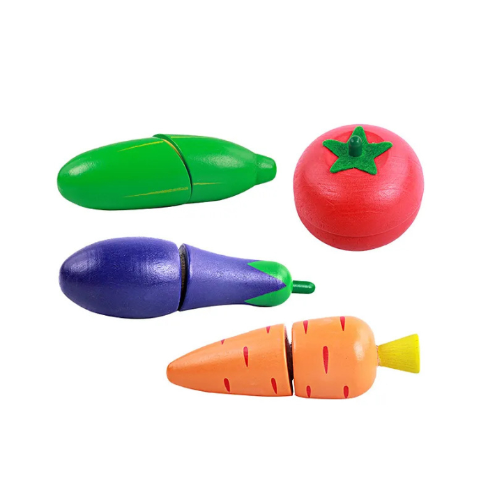 Set legume din lemn de feliat cu tavă și accesorii [2]