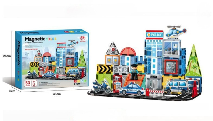 Set magnetic de construcție „Police Series” - 53 piese [4]