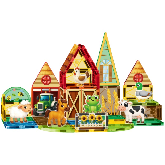 Set magnetic de construcție tip magnetic „Fun Farm Set”, 54 piese [2]