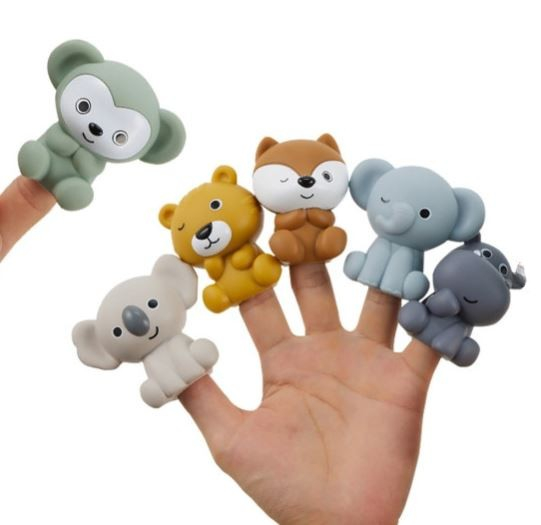 Set marionete pentru degete cu animăluțe sălbatice - 6 piese pentru joacă creativă și interactivă [2]