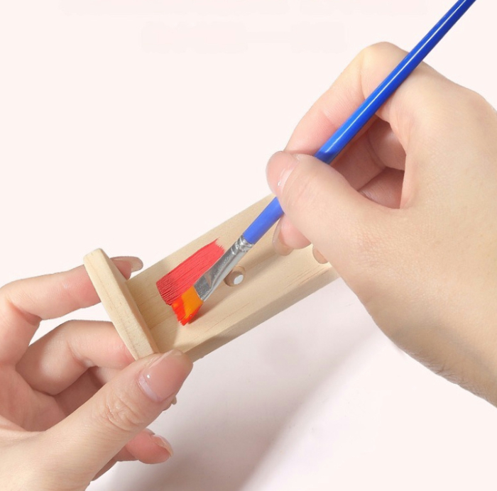 Set mașinuțe din lemn Formula 1 – 3 bucăți cu vopsele și autocolante [2]