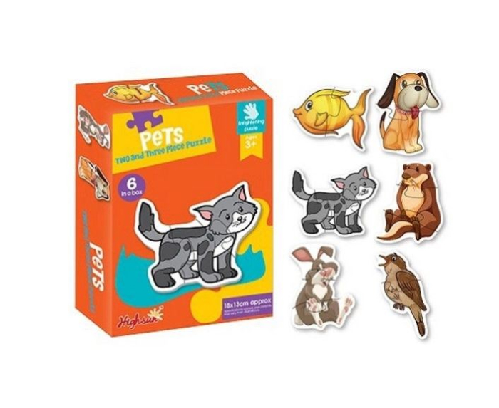 Set puzzle educativ 6 în 1 cu piese mari – animale [3]